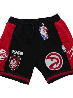 Atlanta Hawks NBA Pro Shorts Mens L NEW Elastic Waist Drawstring NWT Luxury Ed